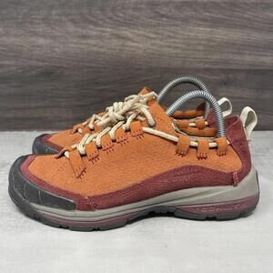 Columbia Bugabutte Hiking Shoes Womens Size 6 Orange Suede Sneakers